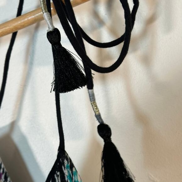 AKEMI + KIN Anthropologie Riviera Tassle cotton patchwork print womans sixe XS - Picture 8 of 16